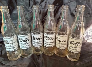 Lot of vintage wieco soda bottles