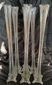 Lot of clear Eiffel Tower vases (wedding)