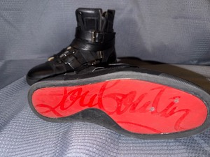 black Christian Louboutin high-top sneakers