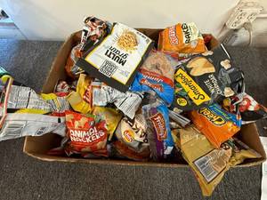 Banana Box Full of Assorted Snacks