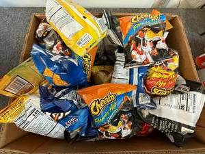 Banana Box Full of Assorted Snacks
