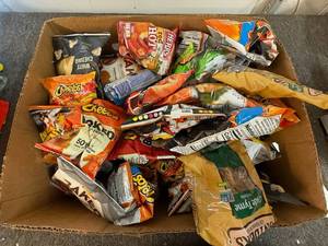 Banana Box Full of Assorted Snacks