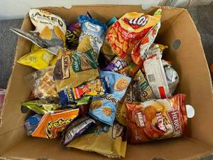 Banana Box Full of Assorted Snacks