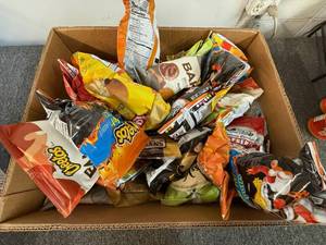 Banana Box Full of Assorted Snacks