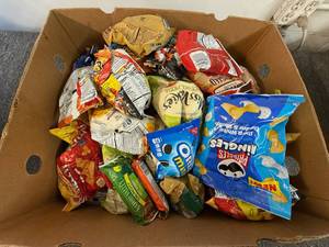 Banana Box Full of Assorted Snacks