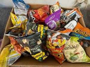 Banana Box Full of Assorted Snacks