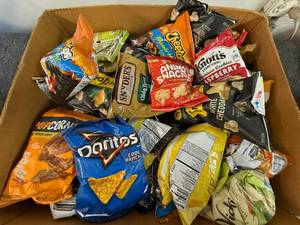 Banana Box Full of Assorted Snacks