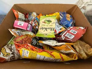 Banana Box Full of Assorted Snacks