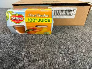 6x Delmonte Dice Peaches Cups