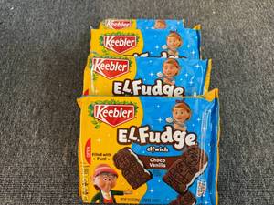 4x E.L Fudge Choco Vanilla Sandwhich Cookies