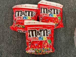 3x Family Size Mini Peanut Butter m&ms
