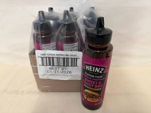 6x Heinz Korean Inspired Sweet & Tangy BBQ Sauce