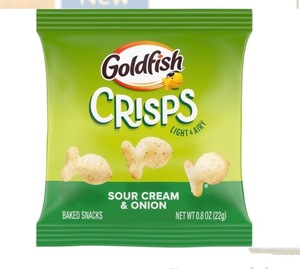 40 box of .8oz Bags Goldfish Crisps-Sour Cream & Onion