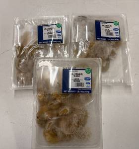 3x 1lb Frozen 1lb Pkgs Raw Shrimp, Peeled Devined & Tail off