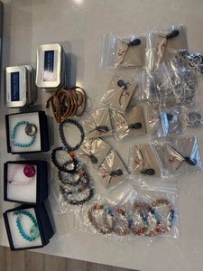 Mixed Jewelry Gift Lot Necklaces Bracelets Zen Garden Tins Bulk