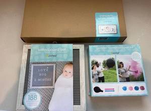 Pearhead Baby Gift Set Letterboard Frame Gender Reveal Kit 3 Pc