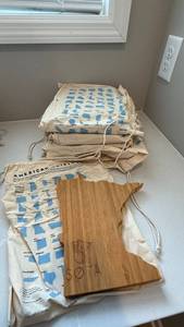American Heirloom Minnesota State Cutting Boards Bamboo w Bag Lot of 6