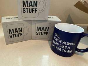 Three New in Box Man Stuff Dad Youve Always Been Like a Father to Me Mug Boxed