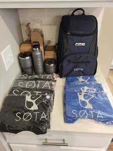 SOTA Gear Lot Backpack, Hydration Bottles, Tees & Boxes