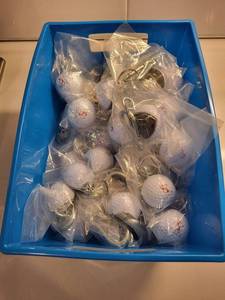 Assorted SOTA Golf Ball Keychains with Carabiner Clips - Bagged in Plastic