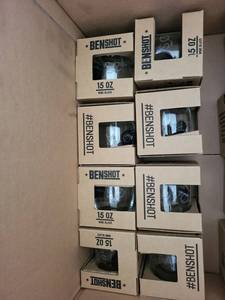 BenShot 15 oz Wine Glasses - Boxed Set for Gift or Bar Display 8ct