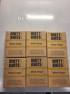 Dirty Knees Soap Co. White Ginger Soap Bar - Handcrafted 4.2 oz 6ct