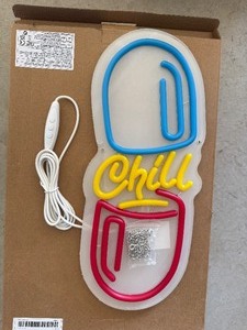 5 New in Box Chill Pill Neon Like Light Decor with Chain USB Switching Cables UL2464 24AWG New Boxed