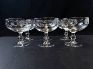 Princess House Heritage Pattern Crystal Pedestal Compote Bowl