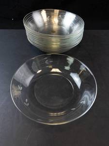 Princess House Heritage Crystal Bowls - Set of 10 Vintage Etched Leaf Pattern -8 Dia.