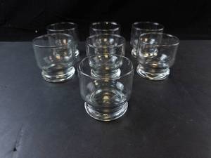 Princess House Heritage Crystal Glass Tumblers - Set of 7 Lowball Glasses