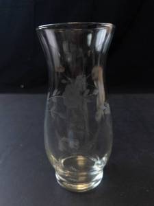 Princess House Heritage Hurricane Lamp Globe - Grapevine Etching