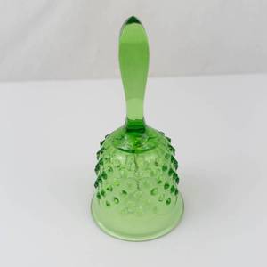 Fenton Art Glass Green Hobnail Bell - Vintage Collectible Glass Decor