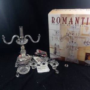 Crystal Clear Industries Romantica 16in 3-Light Candelabra - Missing One Piece -Comes as Is.