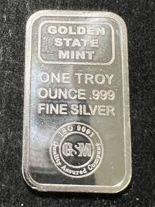1 TROY OZ .999 FINE SILVER GSM BAR