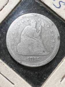 1876-S US SEATED LIBERTY QUARTER