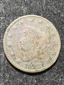 1822 US CORONET HEAD LARGE CENT