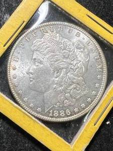 1886 US MORGAN SILVER DOLLAR
