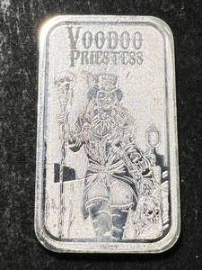 1 TROY OZ .999 FINE SILVER VOODOO PRIESTESS BAR