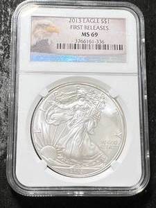 2013 AMERICAN SILVER EAGLE NGC MS69