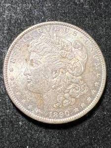 1890 US MORGAN SILVER DOLLAR