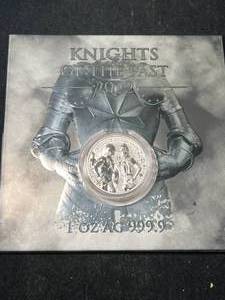 1 TROY OZ .999 FINE SILVER KNIGHTS OF THE PAST ROUND IN AIRTITE