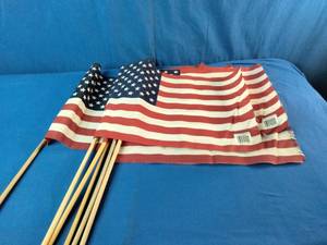 6 US Flags 18 x 12