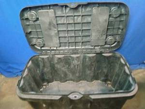 PowerPacker 45-Gallon Truck BoxCargo Bin in black.
