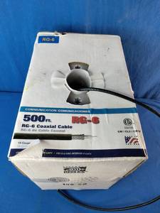 500-foot spool of RG-6 coaxial cable