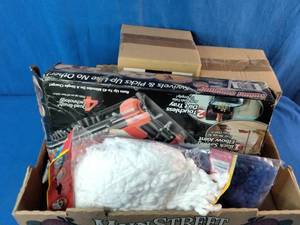 Box Lot  With Several New Items AKA Junk Drawer Lot