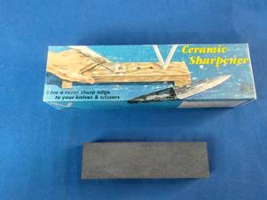 Vintage knife sharpening kit, likely a V-type ceramic sharpener