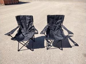 Two new lawn chairs with cases and cup holders