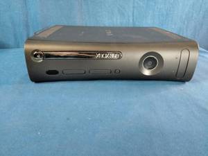 Microsoft Xbox 360 Elite console in black.