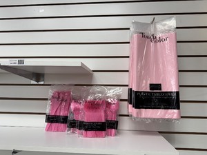 Disposable Party Dinnerware (PINK)