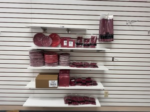 Disposable Party Dinnerware (BURGUNDY)